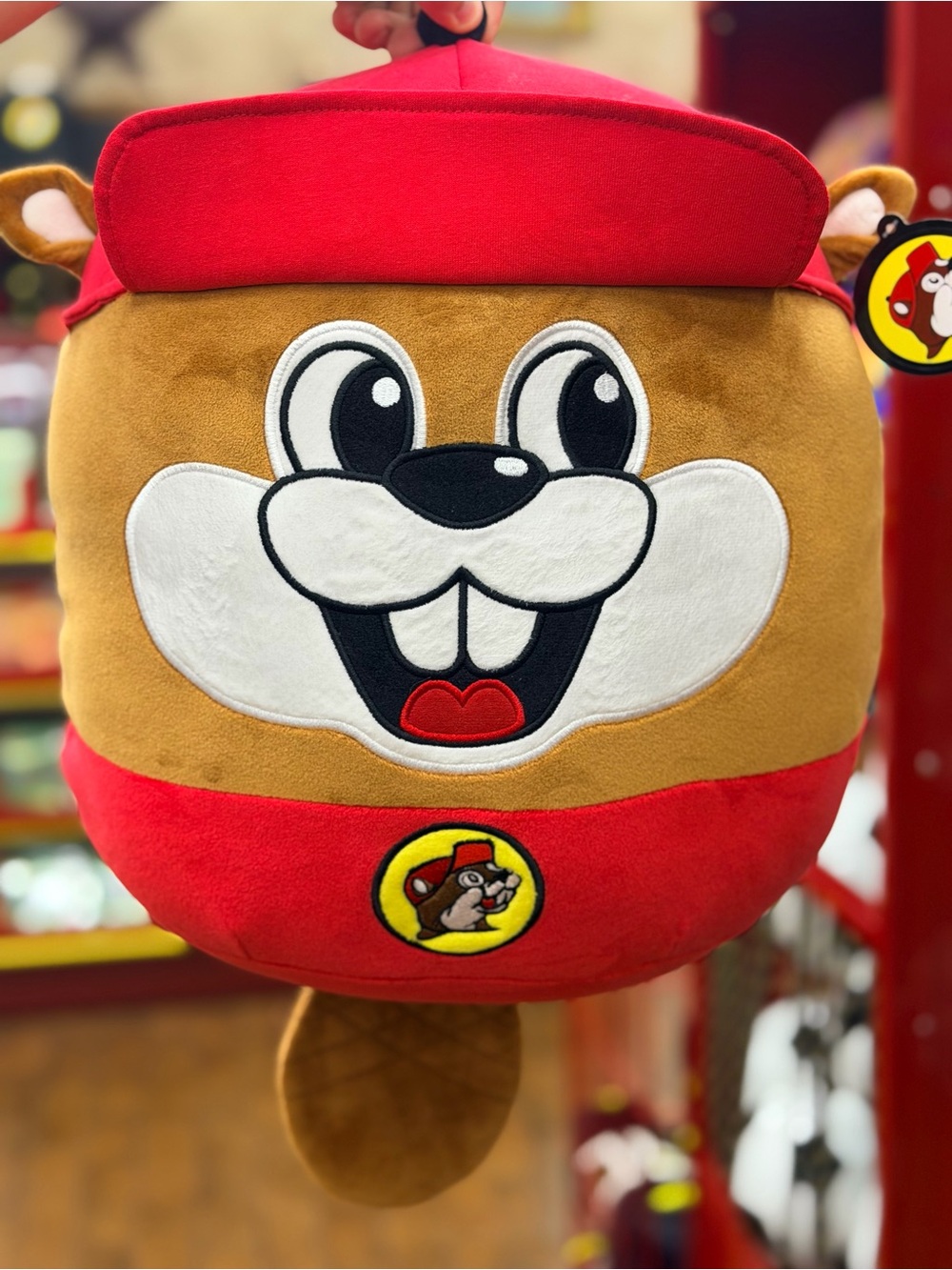Buc-ee's Beaver Plush Backpack - Red & Tan